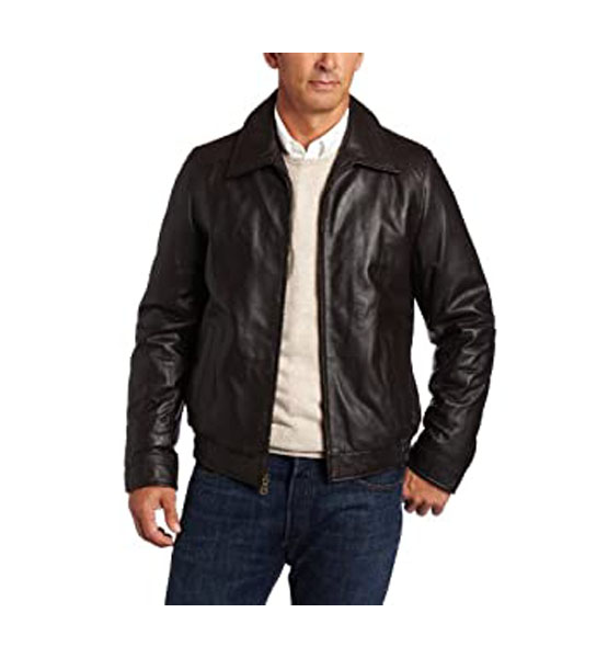 Brown leather jacket Tommy Hilfiger