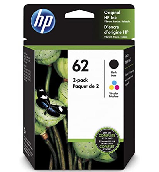 HP 62 Ink Cartridges HP 62 | 2 Ink Cartridges | Black, Tri-color | C2P04AN, C2P06AN (N9H64FN) shop mart store best amazon product online shopping website
