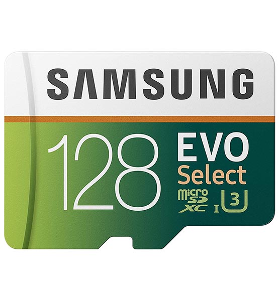 Samsung (MB-ME128GA/AM) 128GB 100MB/s (U3) MicroSDXC EVO Select Memory Card with Full-Size Adapter shop mart store best amazon product online shopping website