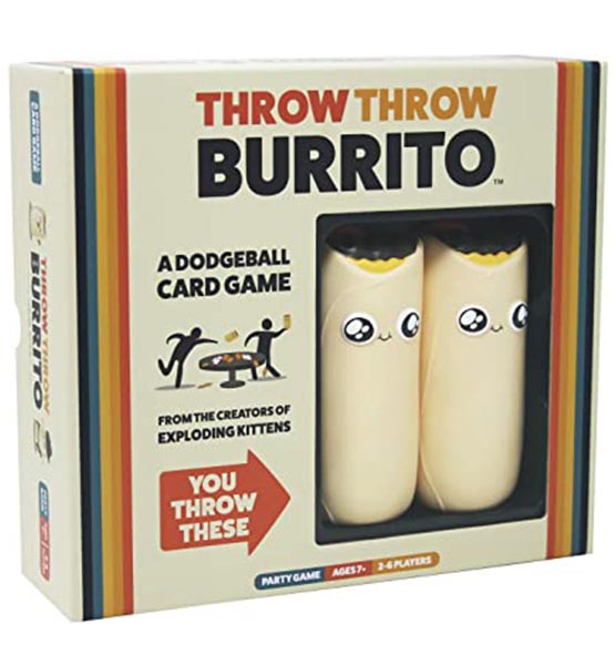Throw Throw Burrito puzzle games by Exploding Kittens - A Dodgeball Card Game - Family-Friendly Party Games - Card Games for Adults, Teens & Kids shop mart store best Amazon product online shopping website