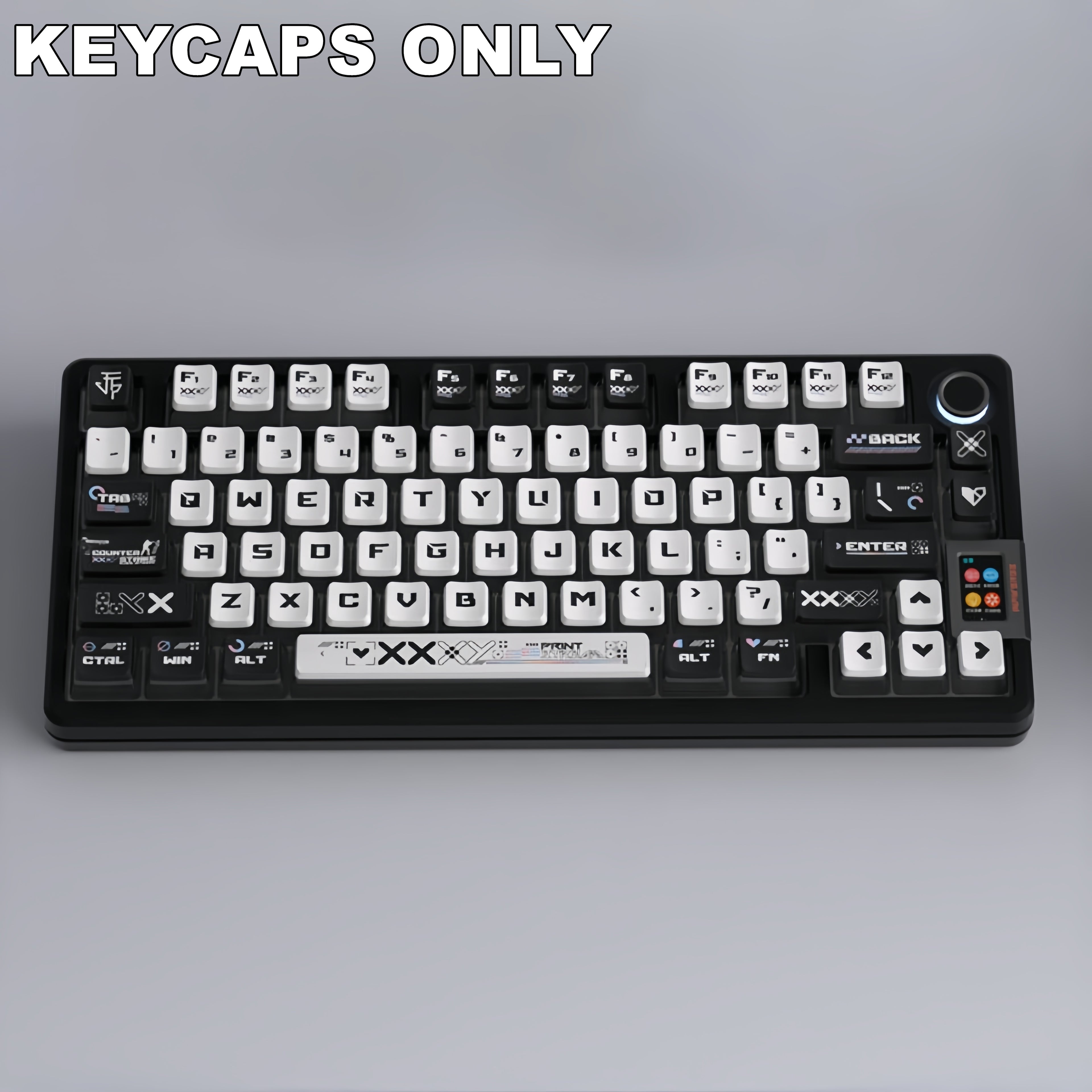 Premium 122-Key PBT Keycap Set for Mechanical Gaming Keyboards - OEM Profile, Dye-Subbed Legends, Compatible with All ANSI Layouts, Includes Puller & Box