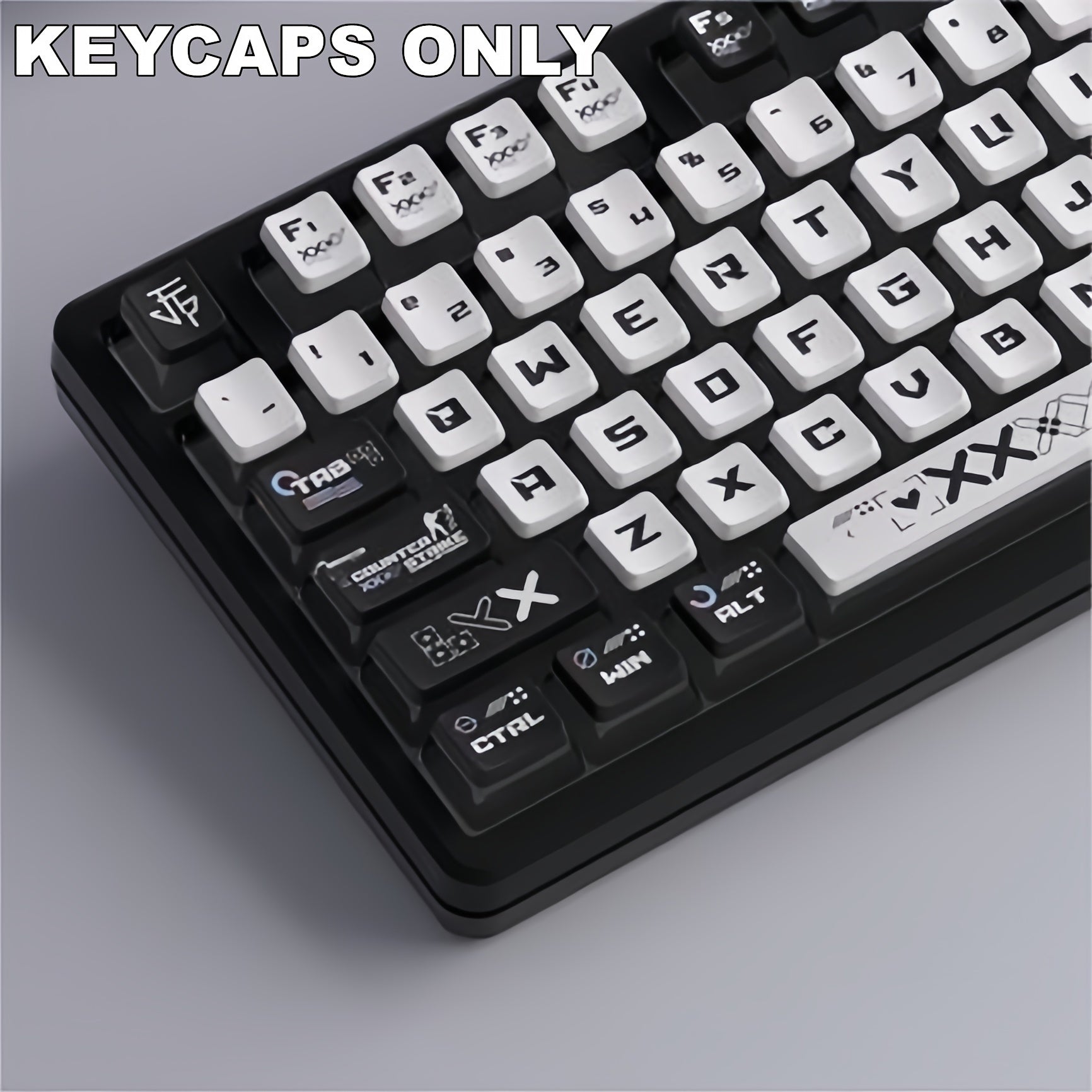 Premium 122-Key PBT Keycap Set for Mechanical Gaming Keyboards - OEM Profile, Dye-Subbed Legends, Compatible with All ANSI Layouts, Includes Puller & Box