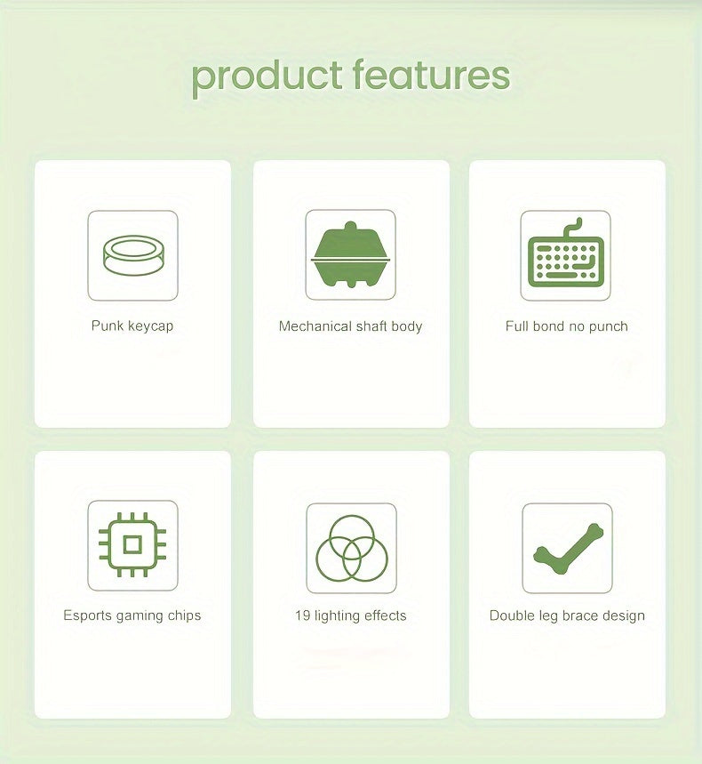 EWEADN Punk Typewriter Mechanical Gaming Keyboard, All-Metal Panel 104Keys Wired Retro Punk Round Keycaps with LED Backlit USB Wired Keyboards, Multimedia knob, Ergonomic Design for Game and Office, for Windows Laptop PC Gree